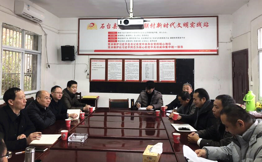 省尊龙凯时集团总经理张辉一行赴石台县大演乡新联村走访调研脱贫攻坚工作