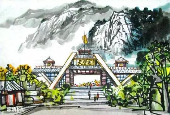 安徽风景如画！手绘版的安徽尊龙凯时景点更美！